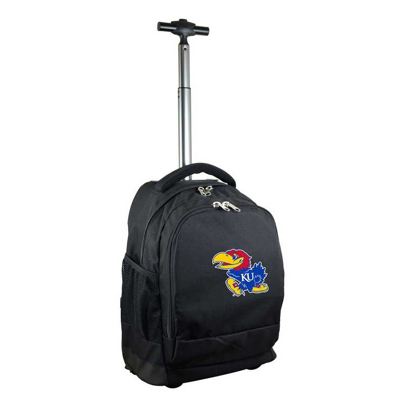CLKUL780-BK: NCAA Kansas Jayhawks Wheeled Premium Backpack